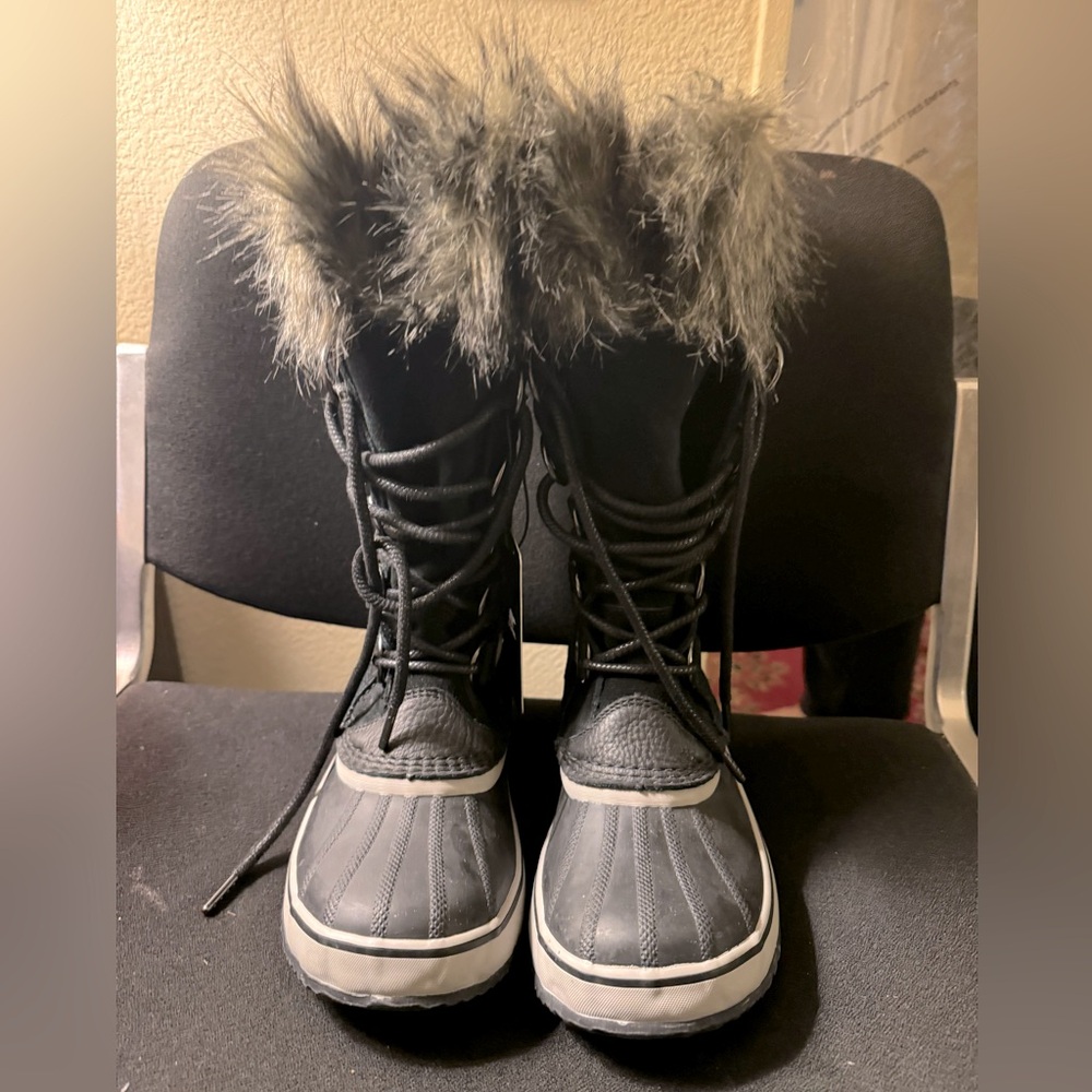 Sorel Joan of Arctic Waterproof Lace Up Faux Fur Boots Size 7.5 New With Tags
